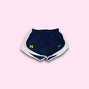 Nike Michigan Wolverines Shorts Womens large Gray Lined Running Track Training